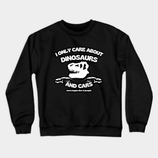 Dinosaurs, Cars, Funny Text, Words, T Rex Skull Crewneck Sweatshirt